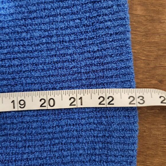 M Vtg Cobalt Blue Open Cardigan Party Artsy Wool Colorful Bright Business Casual - Picture 5 of 8